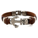 Anchor leather bracelet nz