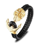 Anchor skull bracelet Gold nz