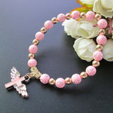 Angel Cross Bracelet Pink nz