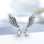 Angel wing earrings silver nz