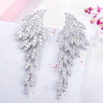 Angel wing earrings with rhinestones nz