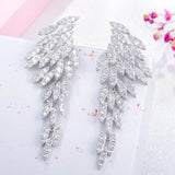 Angel wing earrings with rhinestones nz