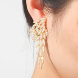 Angel wing earrings with rhinestones nz