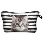 Animal print makeup bag Black and white kitten nz
