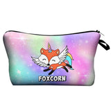 Animal print makeup bag Unicorn fox nz