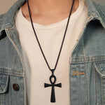 Ankh cross necklace Black nz