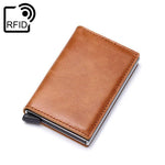 Anti magnetic card holder Brown nz