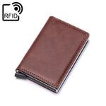 Anti magnetic card holder Coffee brown nz