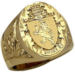 Antique heraldic lion ring nz