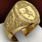 Antique heraldic lion ring nz