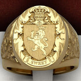 Antique heraldic lion ring nz