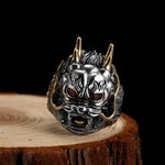Antique silver dragon ring nz