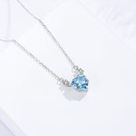 Aquamarine heart necklace nz