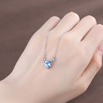 Aquamarine heart necklace nz