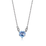 Aquamarine heart necklace nz
