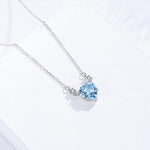 Aquamarine heart necklace nz