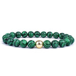 Authentic Malachite bracelet Green / 4mm / 17 cm nz