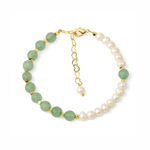 Aventurine and white pearl bracelet nz