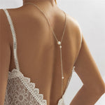 Back necklace with white pearls nz