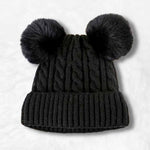 Beanie with 2 pom poms nz