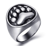 Bear Paw Signet Ring 8 (57 mm) nz
