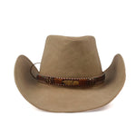 Beige leather cowboy hat nz