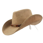 Beige leather cowboy hat nz