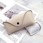 Beige leather glasses case nz