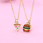 Best friend necklace pizza and burger nz