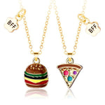 Best friend necklace pizza and burger nz