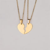 Best friends heart necklace 14K gold nz