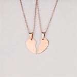 Best friends heart necklace 14K rose gold nz