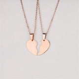 Best friends heart necklace 14K rose gold nz