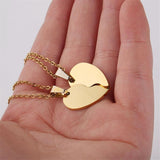 Best friends heart necklace nz