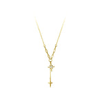 Bethlehem Star Cross Necklace Gold nz