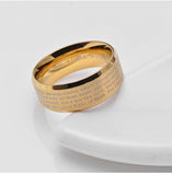 Bible verse ring 54 mm / Gold nz