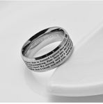 Bible verse ring 54 mm / Silver nz