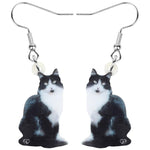 Bicolour cat earrings nz