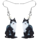Bicolour cat earrings nz