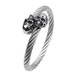 Biker bangle Silver / 16 21cm nz