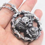 Biker Skull Necklace nz