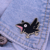 Bird brooch Black nz