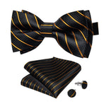 Black and gold bow tie stripes nz