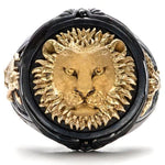 Black and gold lion ring 52 mm nz