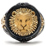 Black and gold lion ring 52 mm nz