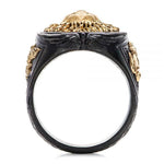 Black and gold lion ring nz