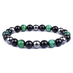 Black and green hematite bracelet / 8 mm nz