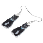 Black and white cat earrings nz