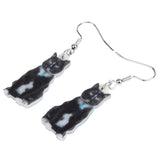Black and white cat earrings nz