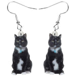 Black and white cat earrings nz